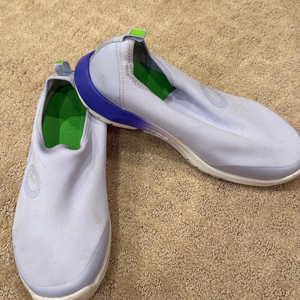 OOFOS Women's Athletic Shoes - Light Purple and Green